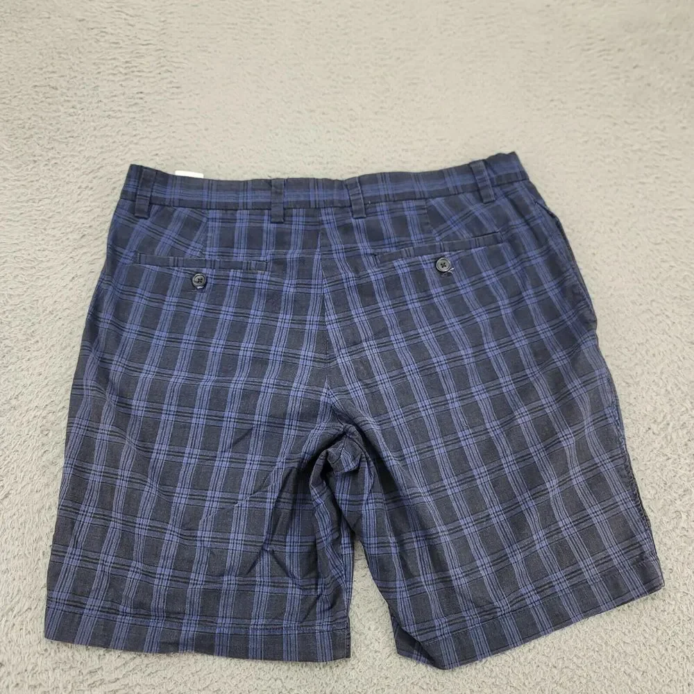 Banana Republic Shorts Mens 34 Blue Plaid Aiden Club Short Outdoors Faded Casual